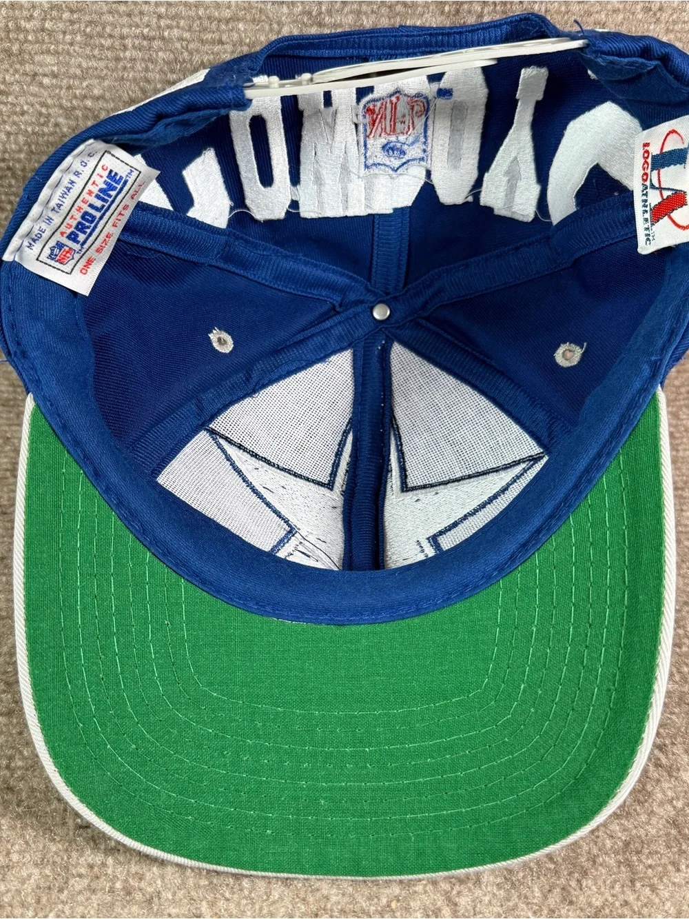 90’s Dallas Cowboys Hat Logo Athletic Snapback AOP NFL Pro Line Vintage Taiwan